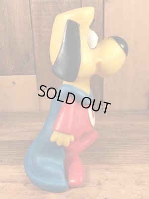 アンダードッグのプラスチック製の90年代ビンテージ貯金箱フィギュア