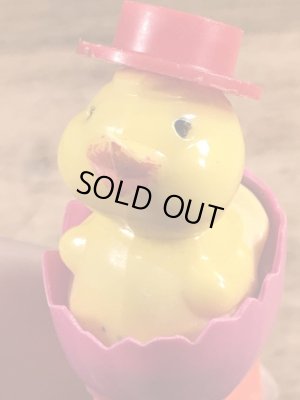 イースターのChick in Eggの60〜70’sヴィンテージ足無しPezディスペンサー