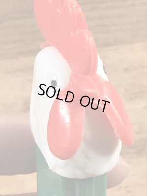 アニマルシリーズのRoosterの60〜70’sヴィンテージ足無しPezディスペンサー