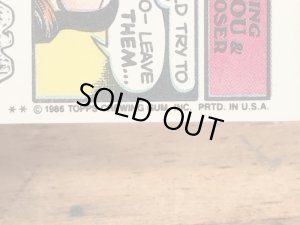 トップス社製のガーベッジペイルキッズの80年代ビンテージステッカーカード