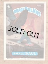 Topps Garbage Pail Kids “Small Saul” Sticker Card 216b　ガーベッジペイルキッズ　ビンテージ　ステッカーカード　80年代