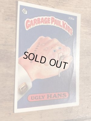 トップス社製のガーベッジペイルキッズの80年代ビンテージステッカーカード