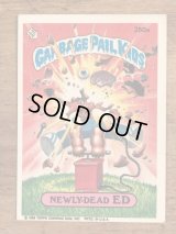 Topps Garbage Pail Kids “Newly-Dead Ed” Sticker Card 250a　ガーベッジペイルキッズ　ビンテージ　ステッカーカード　80年代
