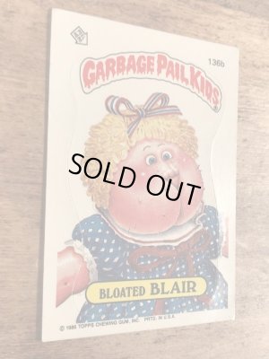 トップス社製のガーベッジペイルキッズの80年代ビンテージステッカーカード