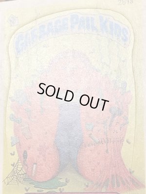 トップス社製のガーベッジペイルキッズの80年代ビンテージステッカーカード