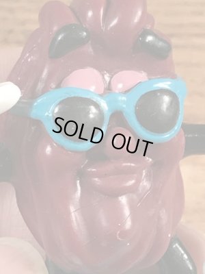 カリフォルニアレーズンのターコイズサングラスの80年代ビンテージPVCフィギュア