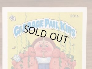 トップス社製のガーベッジペイルキッズの80年代ビンテージステッカーカード