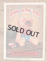 Topps Garbage Pail Kids “Bernie Burns” Sticker Card 231b　ガーベッジペイルキッズ　ビンテージ　ステッカーカード　80年代