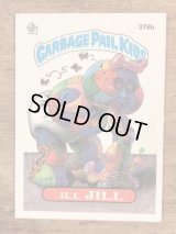 Topps Garbage Pail Kids “Ill Jill” Sticker Card 376b　ガーベッジペイルキッズ　ビンテージ　ステッカーカード　80年代