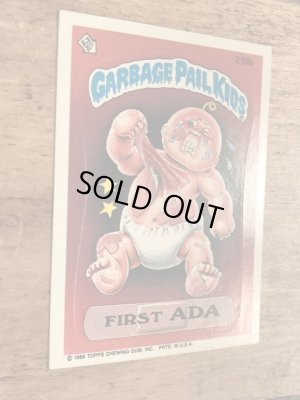 トップス社製のガーベッジペイルキッズの80年代ビンテージステッカーカード