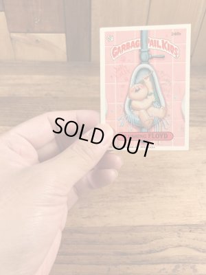 トップス社製のガーベッジペイルキッズの80年代ビンテージステッカーカード