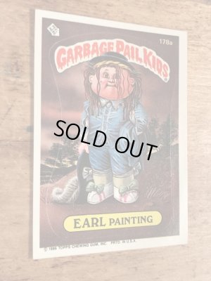 トップス社製のガーベッジペイルキッズの80年代ビンテージステッカーカード