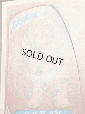 トップス社製のガーベッジペイルキッズの80年代ビンテージステッカーカード