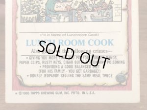 トップス社製のガーベッジペイルキッズの80年代ビンテージステッカーカード