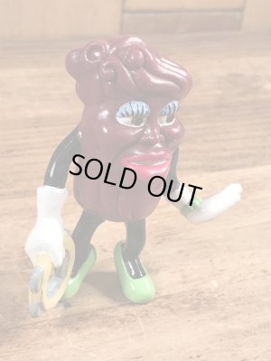 カリフォルニアレーズンのタンバリンを持った女の80年代ビンテージPVCフィギュア