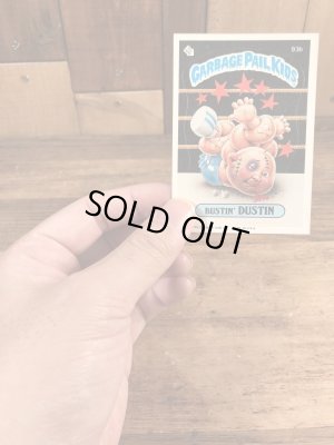 トップス社製のガーベッジペイルキッズの80年代ビンテージステッカーカード