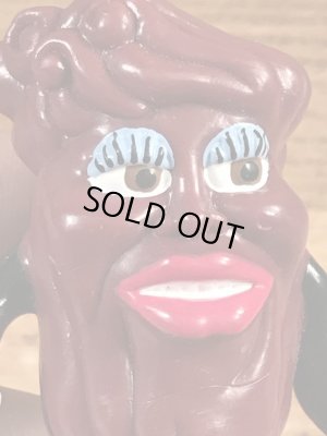 カリフォルニアレーズンのタンバリンを持った女の80年代ビンテージPVCフィギュア