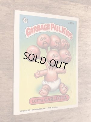 トップス社製のガーベッジペイルキッズの80年代ビンテージステッカーカード