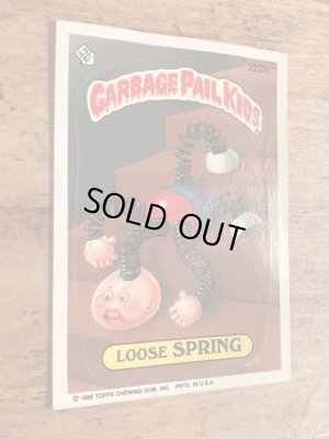 トップス社製のガーベッジペイルキッズの80年代ビンテージステッカーカード