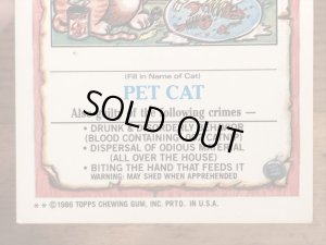 トップス社製のガーベッジペイルキッズの80年代ビンテージステッカーカード