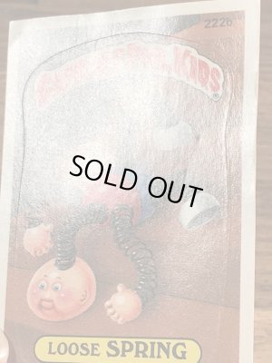 トップス社製のガーベッジペイルキッズの80年代ビンテージステッカーカード