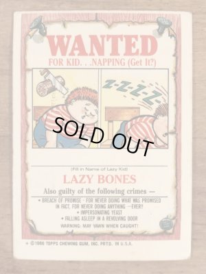 Topps社製のガーベッジペイルキッズの80’sヴィンテージカードシール