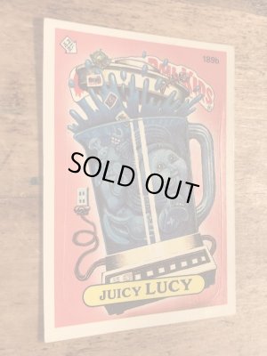 トップス社製のガーベッジペイルキッズの80年代ビンテージステッカーカード