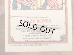 トップス社製のガーベッジペイルキッズの80年代ビンテージステッカーカード