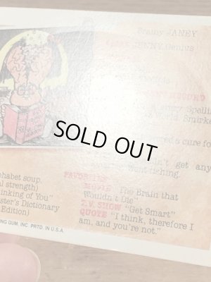 トップス社製のガーベッジペイルキッズの80年代ビンテージステッカーカード