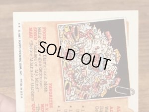 トップス社製のガーベッジペイルキッズの80年代ビンテージステッカーカード