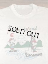 Peanuts Snoopy “Pretty Island” T-Shirt　スヌーピー　ビンテージ　Tシャツ　染み込み　70年代