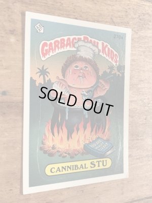 トップス社製のガーベッジペイルキッズの80年代ビンテージステッカーカード