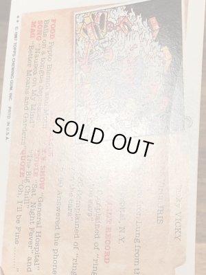 トップス社製のガーベッジペイルキッズの80年代ビンテージステッカーカード