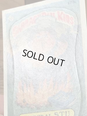 トップス社製のガーベッジペイルキッズの80年代ビンテージステッカーカード