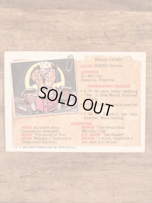 Topps社製のガーベッジペイルキッズの80’sヴィンテージカードシール