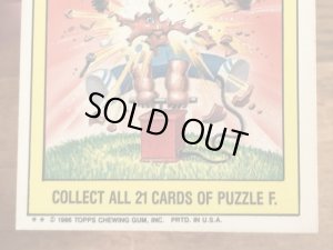 トップス社製のガーベッジペイルキッズの80年代ビンテージステッカーカード