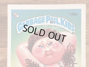 トップス社製のガーベッジペイルキッズの80年代ビンテージステッカーカード