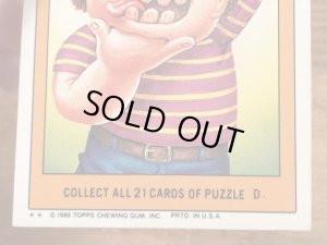 トップス社製のガーベッジペイルキッズの80年代ビンテージステッカーカード