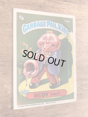 トップス社製のガーベッジペイルキッズの80年代ビンテージステッカーカード