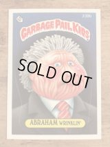 Topps Garbage Pail Kids “Abraham Wrinklin'” Sticker Card 239b　ガーベッジペイルキッズ　ビンテージ　ステッカーカード　80年代