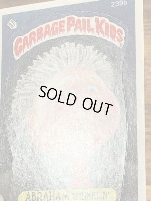 トップス社製のガーベッジペイルキッズの80年代ビンテージステッカーカード