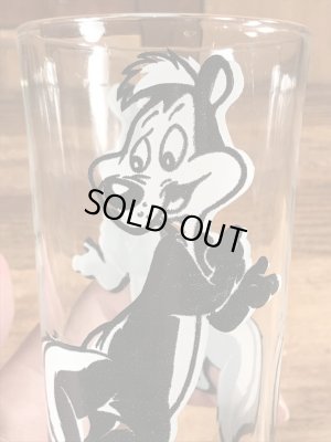 ルーニーテューンズのペペルピューの70年代ビンテージガラスコップ