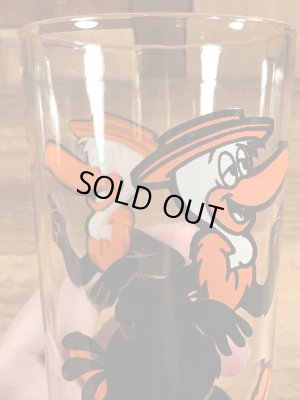 ルーニーテューンズのビーキーバカードの70年代ビンテージガラスコップ