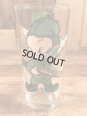 ルーニーテューンズのエルマーフッドの70年代ビンテージガラスコップ
