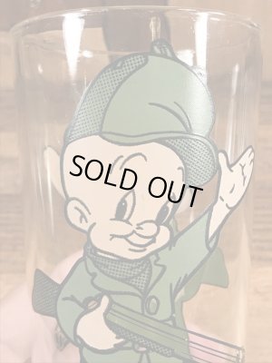 ルーニーテューンズのエルマーフッドの70年代ビンテージガラスコップ