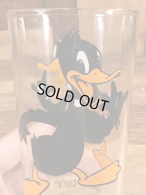 ルーニーテューンズのダフィーダックの70年代ビンテージガラスコップ