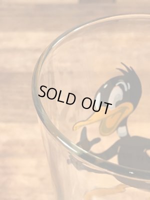 ルーニーテューンズのダフィーダックの70年代ビンテージガラスコップ