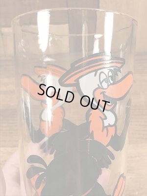 ルーニーテューンズのビーキーバカードの70年代ビンテージガラスコップ