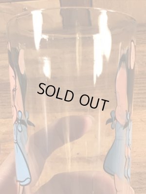 ルーニーテューンズのペチュニアピッグの70年代ビンテージガラスコップ