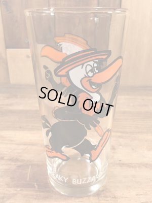 ルーニーテューンズのビーキーバカードの70年代ビンテージガラスコップ